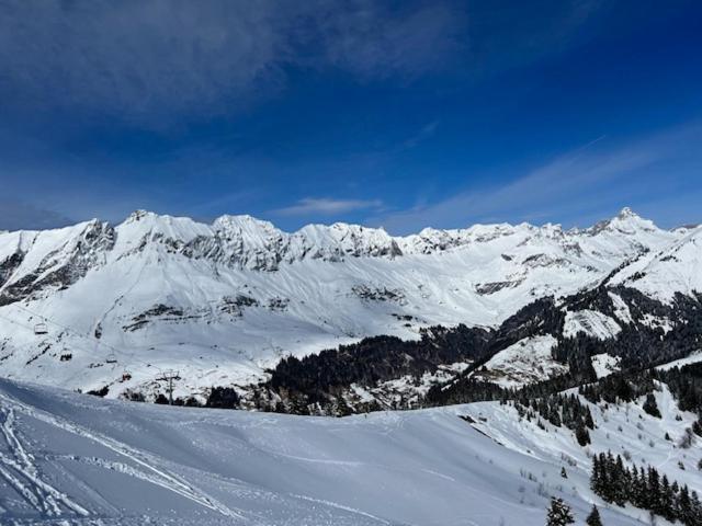 La Coufa, Spacieux Duplex En Chalet, Terrasse, Jardin, Vues Montagnes La Giettaz Eksteriør bilde
